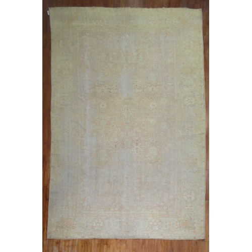 Soft peach Antique Oushak Rug No. 8890