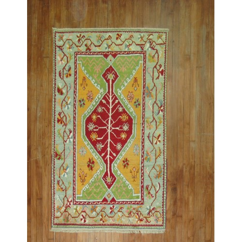 Dramatic Antique Turkish Ghiordes Rug No. 8955