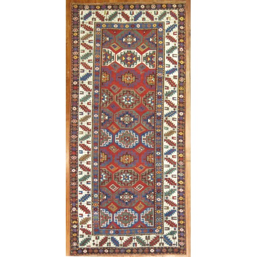 Moghan Antique Kazak Runner No. 8986