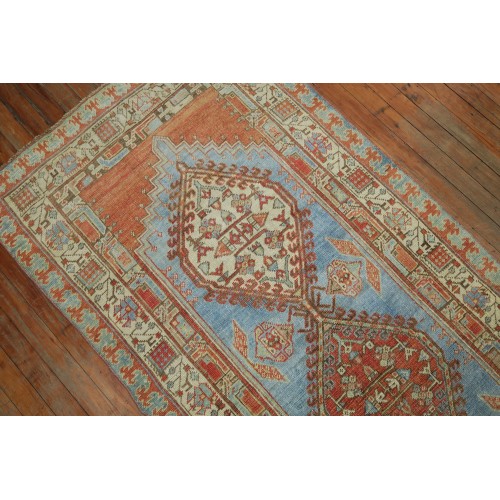 Light Blue Persian Geometric Runner No. 9080