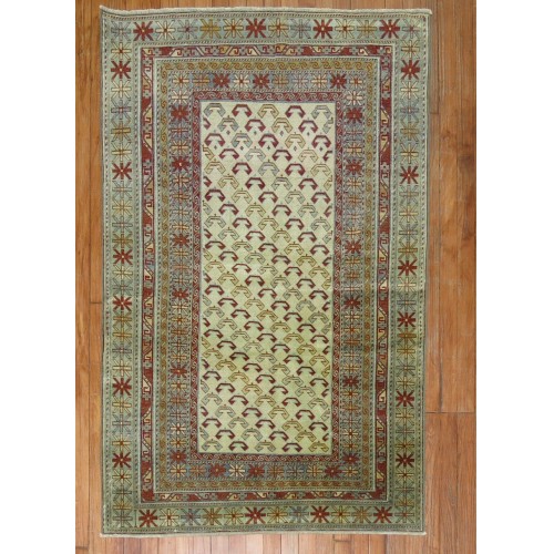 Ivory Vintage Shirvan Rug No. 9089