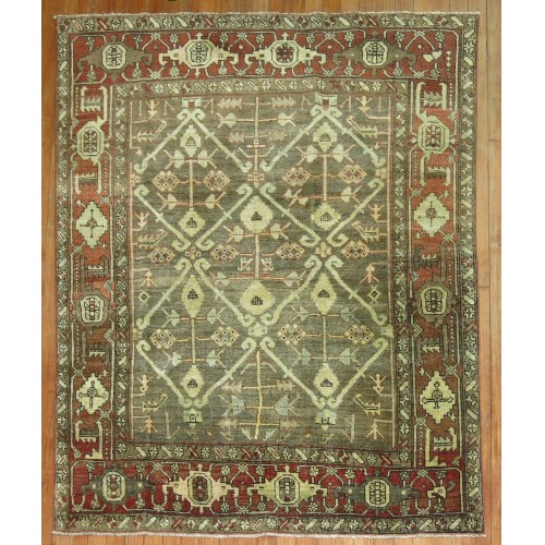 Antique Green Heriz Masculine Rug No. 9116