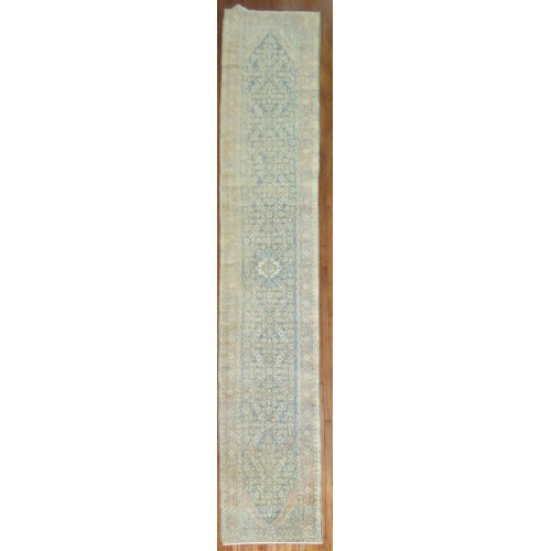 Soft Blue Persian Bibikabad Runner No. 9166