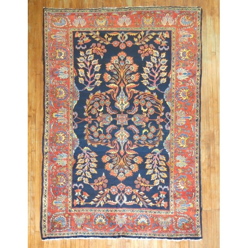 Navy Blue Formal Persian Lilihan Rug No. 9237