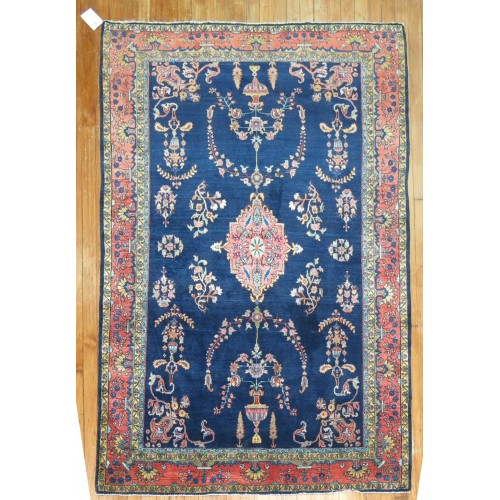 Navy Blue Mohajeran Persian Sarouk No. 9329