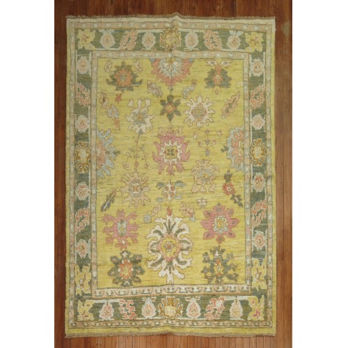 Yellow Turkish Oushak Rug No. 9401