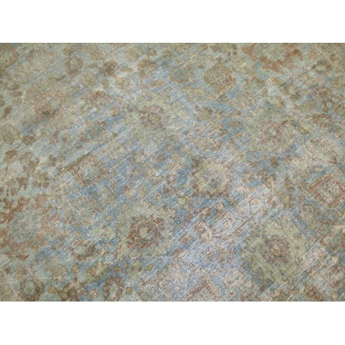 Powder Blue Antique Persian Mahal Rug No. 9403