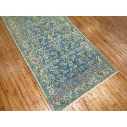 Antique Blue Persian Malayer Runner No. 9420