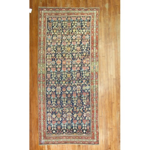 Navy Malayer Wide Intermediate Rug No. 9464