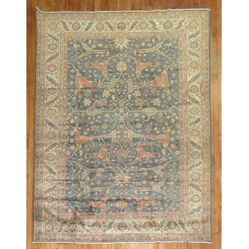 Green Vintage Turkish Rug No. 9469