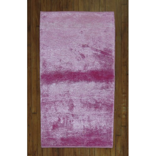 Pink Modern Silk Turkish Rug No. 9508