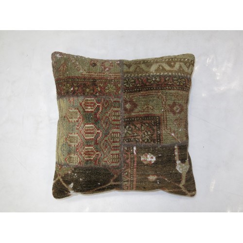 Malayer Patchwork Rug Pillow No. 9578g