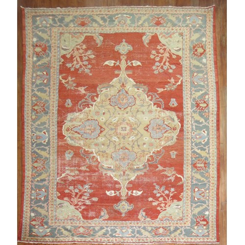 Worn Antique Sultanabad Rug No. 9677