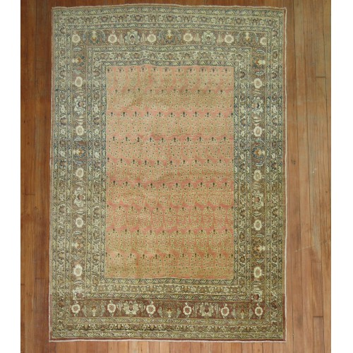 Orange Early 20th Century Tabriz No. 9755