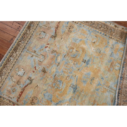 Sky Blue Peach Accent Persian Throw Rug No. 9770