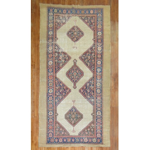 Worn Camel Hair Serab Gallery Rug No. 9963