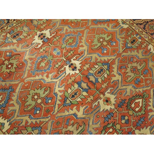 Square Size Persian Heriz Rug No. 9972