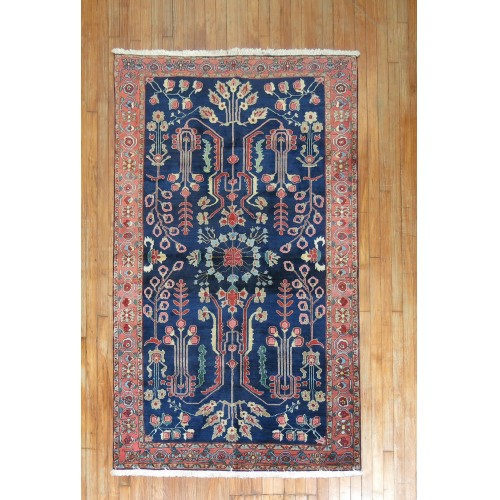 Navy Antique Persian Sarouk Rug No. 9984