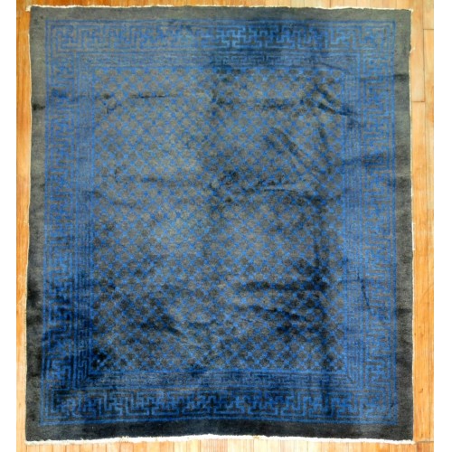 Chinese Minimalist Square Rug No. 9989