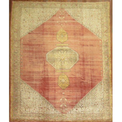 Angora Wool Oversize Antique Oushak Rug No. j1062