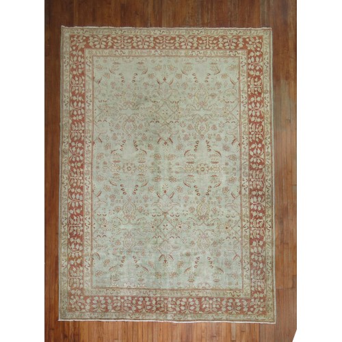 Light Green Tabriz Rug No. j1077