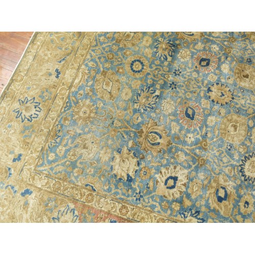 Light Blue Persian Tabriz Rug circa 1920 No. j1266