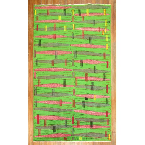 Neon Green Turkish Deco Rug No. j1526