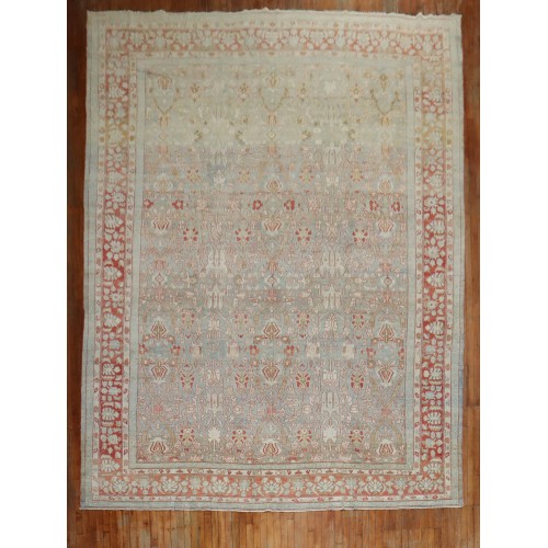 Gray Blue Persian Bibikabad Rug No. j1601