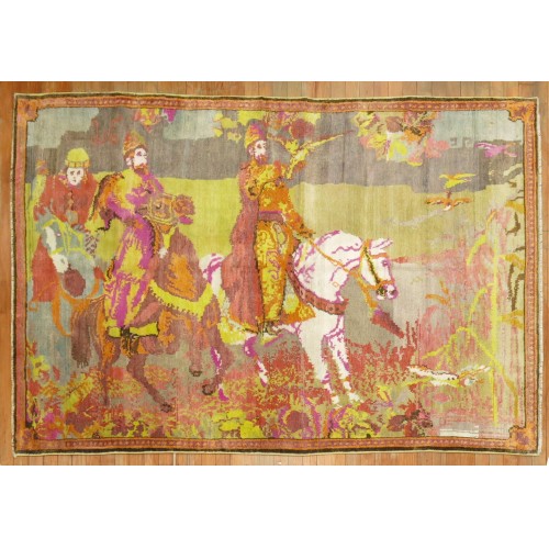 Florescent Pictorial Rug No. j1674