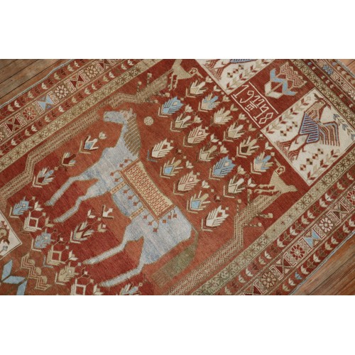 Rare Antique Horse Rooster Shirvan Caucasian Rug Dated 1948 No. j1697