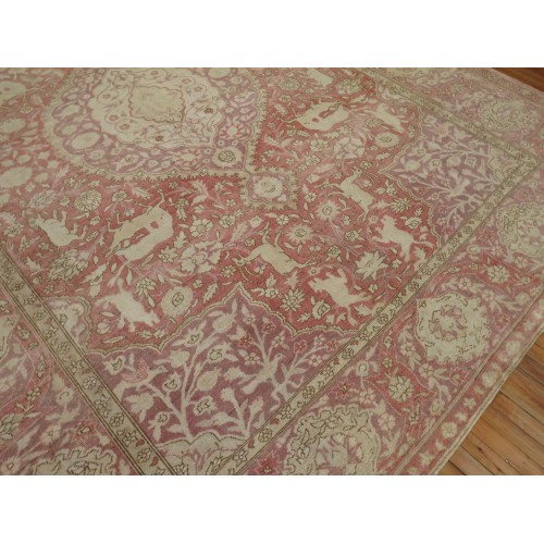 Lavender Rose Turkish Pictorial Rug No. j1791