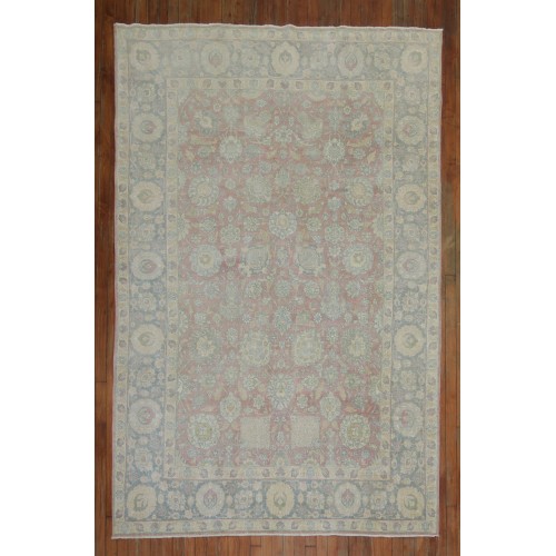 Persian Tabriz Blush Raspberry Rug No. j1846