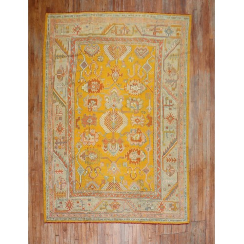 Mango Color Antique Oushak Rug No. j1960