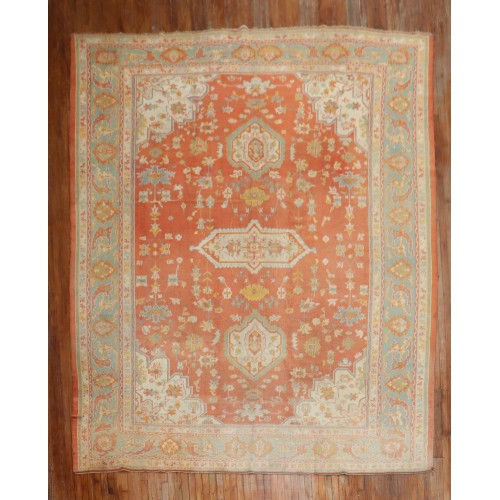 Orange Peel Antique Oushak Rug No. j1994