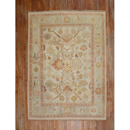 Subtle Antique Oushak Carpet No. j2073