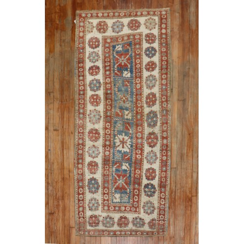 Shabby Chic Caucasian Shirvan Runner No. j2094