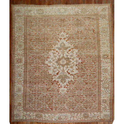 Antique Persian Square Mahal Rug No. j2099