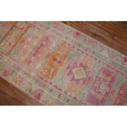 Long Pastel Turkish Runner No. j2160