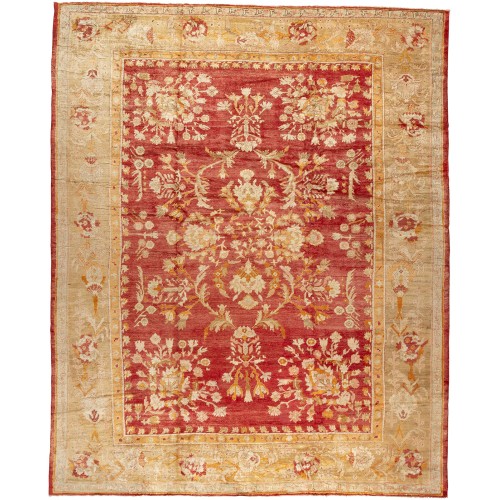 Red Angora Oushak Antique Rug No. j2191