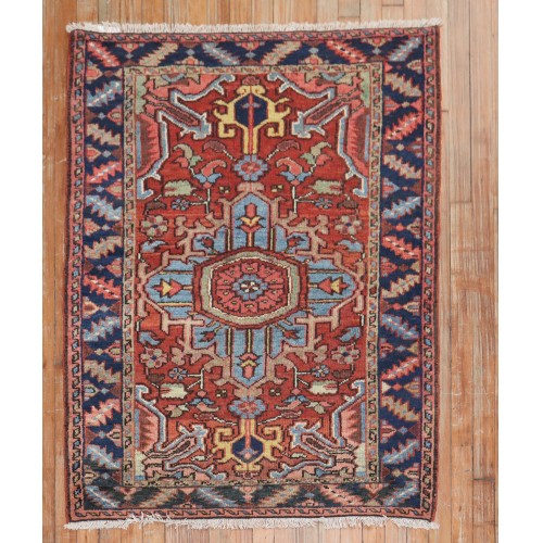 Traditional Persian Heriz Scatter Rug No. j2197