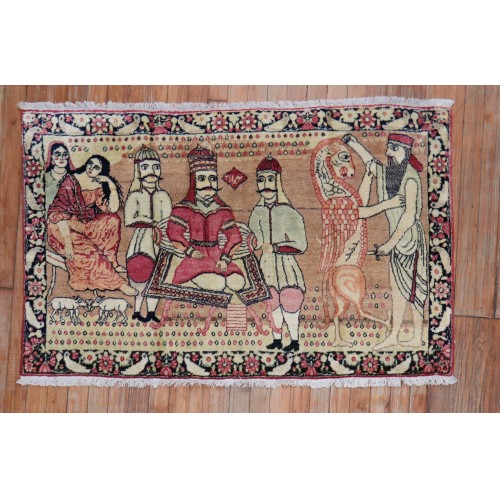 Lavar Kerman Pictorial Rug No. j2242