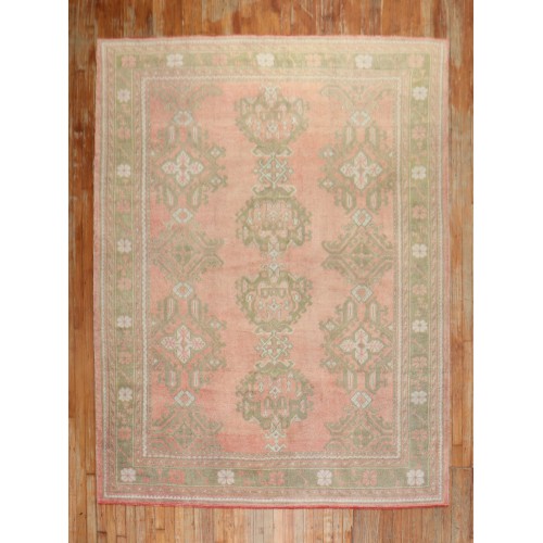 Pink Antique Oushak Rug No. j2330