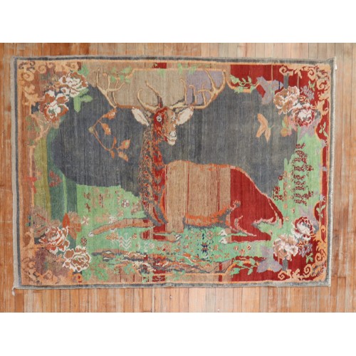 Jolly Deer Pictorial Karabagh Conversation Rug No. j2333