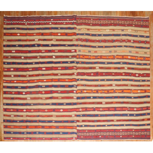 Rustic Tribal Turkish Kilim No. j2397