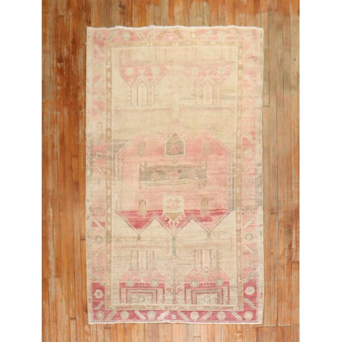 Blush Turkish Anatolian Accent Rug No. j2458