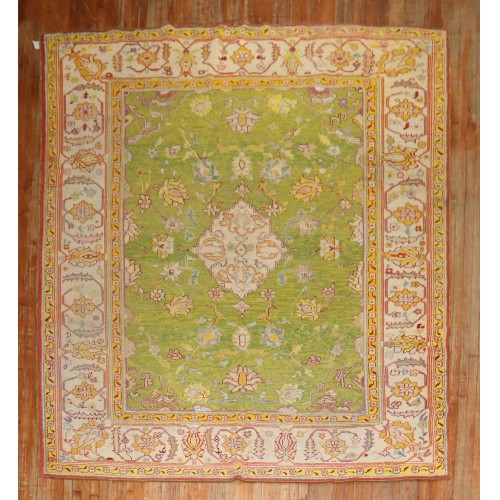 Apple Green Turkish Oushak Rug No. j2471