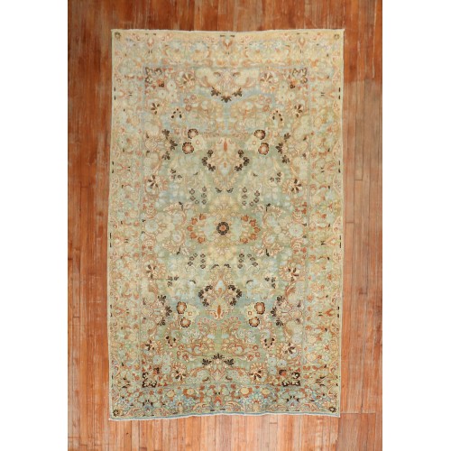 Light Blue Persian Sarouk Rug No. j2499