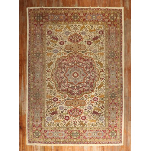 19th Century Indian Animal Motif Rug No. j2503