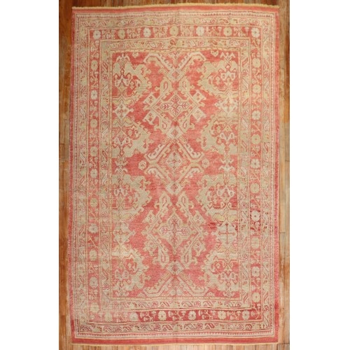 Red Antique Turkish Oushak Rug No. j2518