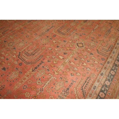 Salmon Oversize Willow Tree Oushak Rug No. j2533